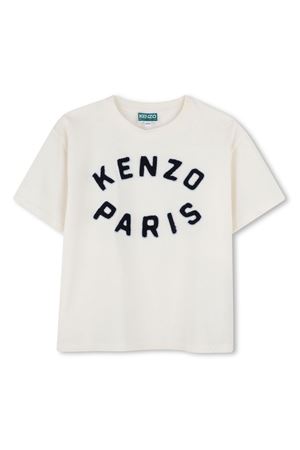 T-shirt in cotone biologico bianco KENZO KIDS | K61163117